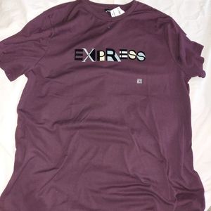 COPY - Men or womens size xl t shirt with cue fuzzy felt logo on tee